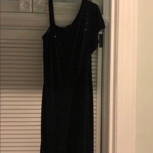 Elegant black sequin evening jumper
